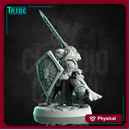 (0242) Male monkey folk ape man warrior with a sword and shield