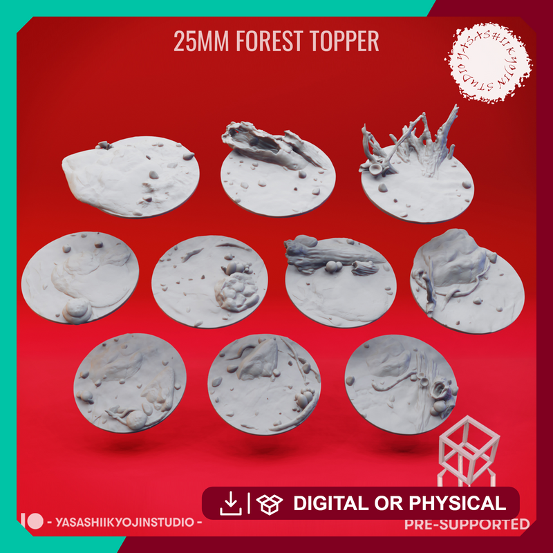Basing Toppers - Forest - 25mm (Pre-Supported) - Only-Games