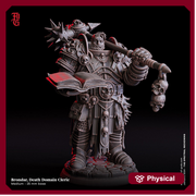 Human Cleric Death Domain, Paladin | 28mm,32mm,54mm,75mm,100mm Scales | Player Character  -D&D 5e Pathfinder Figurine | Flesh of Gods - Only-Games