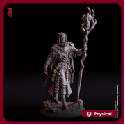 Half Elf Twilight Druid Cleric PC NPC | Resin Miniature 28mm,32mm,54mm,75mm,100mm Scale | Dungeons and Dragons, Pathfinder |Flesh of Gods - Only-Games