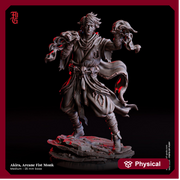Human Monk PC / NPC DnD 5e | 28mm, 32mm, 54mm, 75mm, 100mm Scale Resin Miniature | Dungeons and Dragons | Flesh of Gods - Only-Games