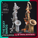 The Saxy Bards - Tabaxi Caravan - PRESUPPORTED - 32mm Scale - Illustrated & Rules
