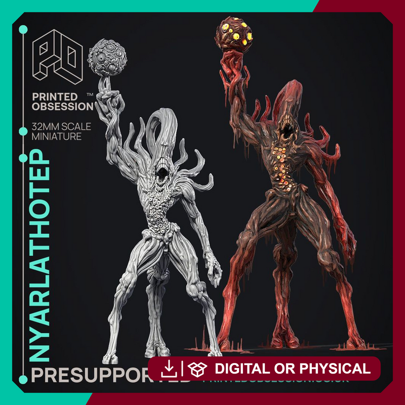 Nyarlathotep - Boss Monster -  PRESUPPORTED - Illustrated and Stats - 32mm scale