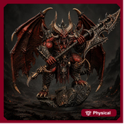 Demon Lord Miniature | Narzakar Winged Greater Demon | PaintedOrNot Original DnD 5E Pathfinder - Only-Games