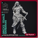 'Bricks' Female Barbarian - 32, 75, or 100 mm Model