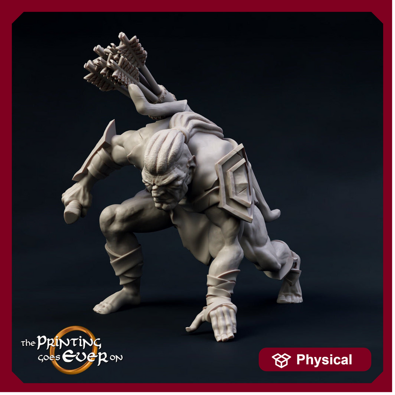 Half-Orc  Ranger Scout Miniature | 28mm Scale | 32mm Scale | Pathfinder Figure | DnD | Half-orc Warrior Figurine unpainted | - Only-Games