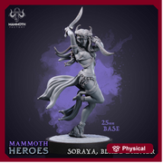 Tiefling Female Fighter, Assassin, Monk Two Weapon Style | 28mm, 32mm, 75mm Scale Resin Miniature | Dungeons and Dragons | Mammoth Factory - Only-Games
