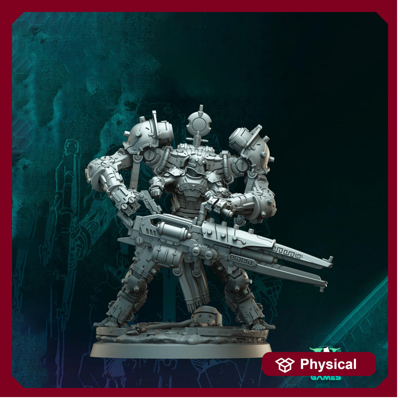 Sci-Fi Mech Knight | Heavy Rifle War Suit | Resin 32mm 40mm 50mm 65mm 80mm - Only-Games