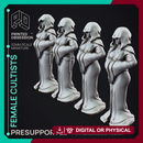 Female Cultists - 4 Models - PRESUPPORTED - Hell Hath no Fury - 32mm scale