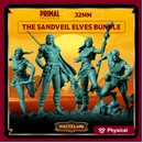 4 miniatures - 32mm - The Sandveil Elves Bundle - Wasteland