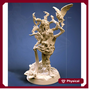 Dryad / Female Elf Druid Miniatures D & D| 28mm, 32mm, 54m|75m|100mm Pathfinder | Unpainted Resin 3d printed | Ylthari's Guardians - Only-Games
