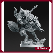 Minotaur Warrior War Chief | Scales: 28mm | 32mm | 75mm | D&D 5e Megaboss | Dungeons and Dragons | Pathfinder | Daybreak Miniatures - Only-Games