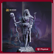 Dark Elf Female Cleric, Sorcerer, Wizard PC/ NPC Miniature | 28mm, 32mm,54mm,75mm, 100mm Scales | Dungeons and Dragons Pathfinder | DM Stash - Only-Games