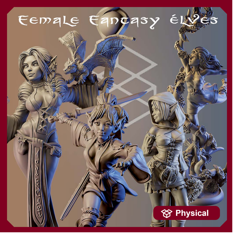 Female Fantasy Elves II - 32mm