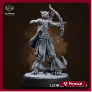 Female Leonin LionFolk Tabaxi Fighter Ranger Unpainted | 28mm,32mm,54mm,75mm,100mm Scale | Resin Dungeons and Dragons D&D 5e  | Pathfinder | - Only-Games