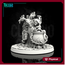 (0121) Female horror human, firbolg, half-orc, tiefling old witch with cauldron