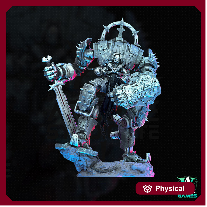 Sci-Fi Heavy Battle Mech Knight Miniature | SpellJammer | 25mm, 32mm, 40mm, 50mm, 75mm BASE SIZES | Resin Mini Unpainted |Archvillain Games - Only-Games