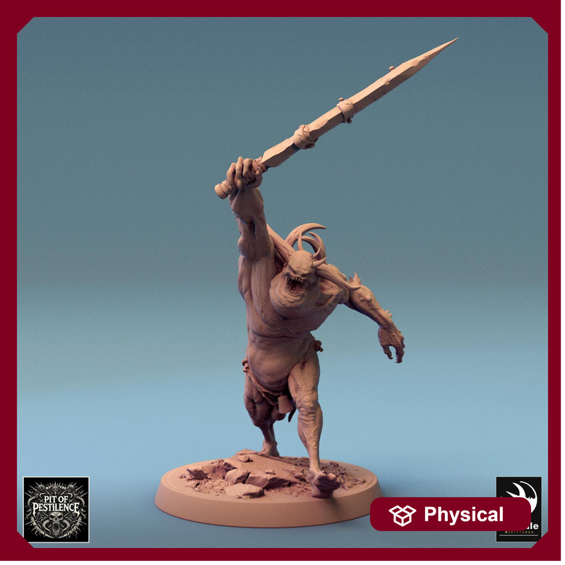 Putrid Fiend Demon, Flesh Golem Eldritch Horror, DnD Unpainted Miniature| 28mm, 32mm (proxy size),54mm,75mm,100mm Scales Dungeons & Dragons - Only-Games