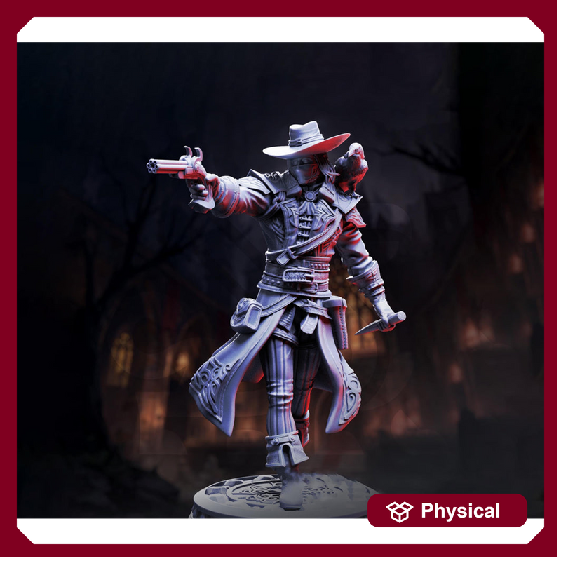 Human Ranger Monster Slayer, Inquisitor, Cleric | Unpainted Miniature | 28mm, 32mm, 54mm,75mm, 100mm Scales | Pathfinder Figure | DnD 5e | - Only-Games