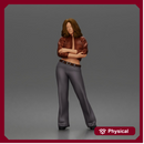 Confident Urban Model Posing Casually in Stylish Jacket and Trousers
