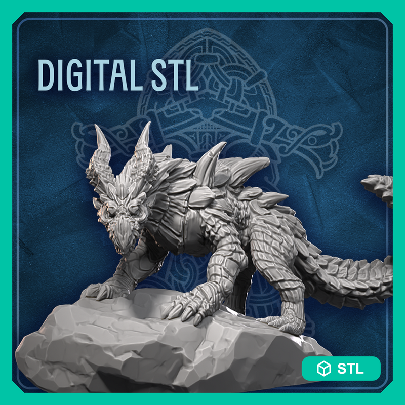 Isdreki (Ice Drake, Scourge of Frosty Night)  STL