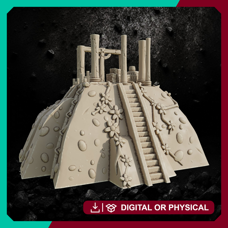 Sacred Pyramid - Fantasy Terrain STL, DnD & Wargaming Scenery