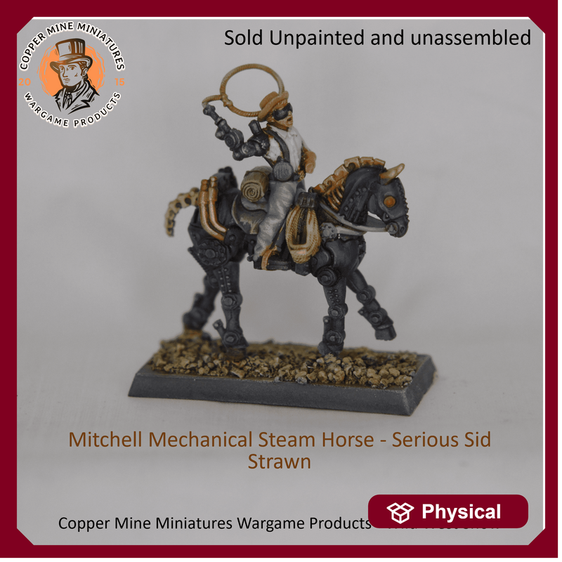 Serious Sid Strawn riding a Mitchell Mechanical Steam Horses (CMMWP005)