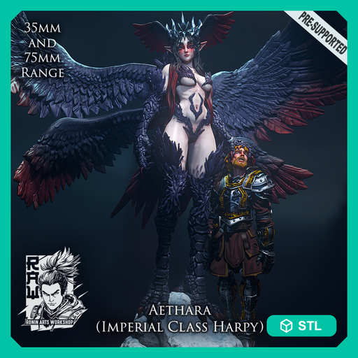 Aethara - Giant Imperial Harpy - STL only - Only-Games