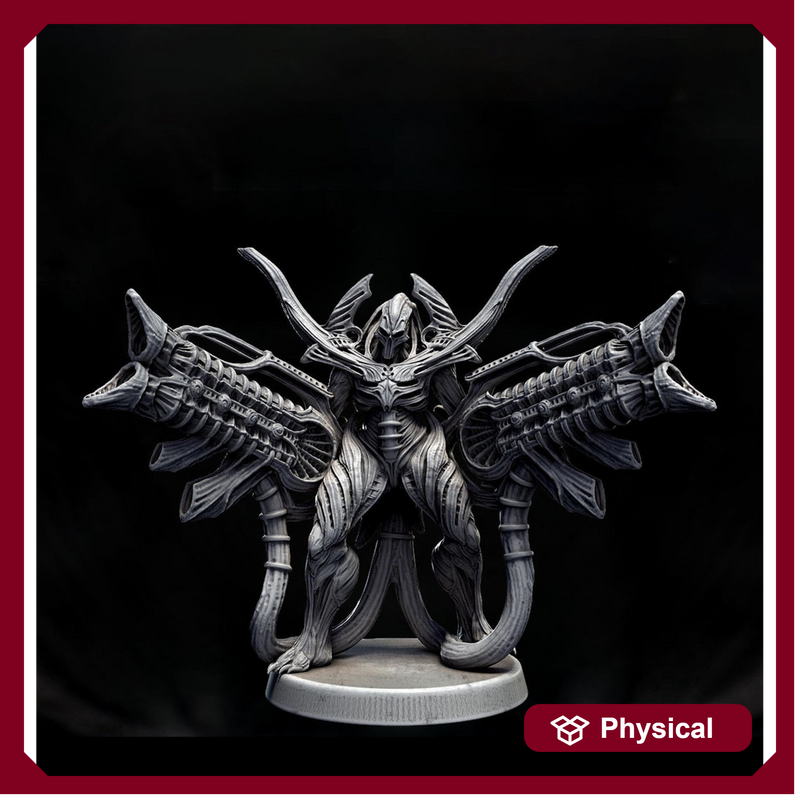 Sci-Fi Miniature Robot Infantry, H.R Giger Style | Base Diameter Sizes: 25mm,32mm, 50mm, 65mm,80mm | Resin Mini | Mini Monster Mayhem - Only-Games