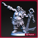 Hooks - Female Ogre Pirate - 32mm - DnD -