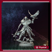Male Warlock, Necromancer, Wizard PC NPC Miniature | 28mm,32mm, 54mm, 75mm, 100mm Scales | Dungeons and Dragons | Pathfinder | Battle Wizard - Only-Games
