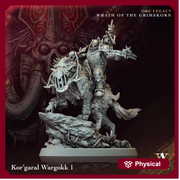 Orc Fighter Barbarian on Giant Dire Wolf, Half-Orc | Scales: 28mm,32mm ,54mm,75mm,100mm  Megaboss | D&D 5e | Pathfinder | Achvillain Games - Only-Games