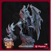 Greater Devil Azazel Pit Fiend 150mm Tall | 60mm Base | 3d printed | Nine Hells| Dungeons and Dragons | Archvillain Games | Demon Statue - Only-Games
