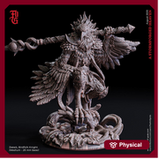 Aarakocra Birdfolk Fighter Paladin PC NPC | 28mm,32mm,54mm,75mm,100mm Scales | Player Character  -D&D 5e Pathfinder Figurine | Flesh of Gods - Only-Games