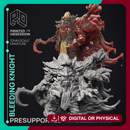 The Bleeding Knight - Undead Knight -  PRESUPPORTED - Illustrated and Stats - 32mm scale
