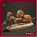 Lion Hunting a Spotted Hyena 1/20