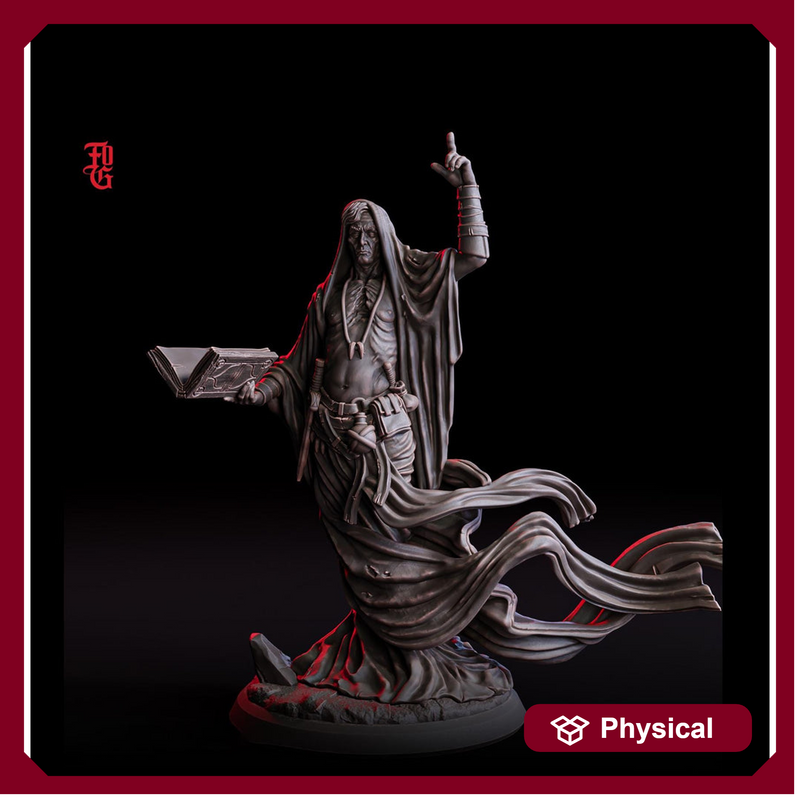 Male Warlock, Sorcerer, Cleric PC / NPC  | 28mm,32mm,54mm75mm,100mm Scales | Player Character Mini D&D 5e Pathfinder Figure |Flesh of Gods - Only-Games