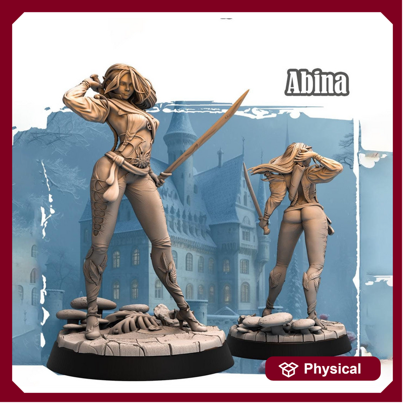 Female Elf / Half-Elf Fighter Ranger D&D 5e Mini | 28mm, 32mm,54mm,75mm,100mm Scales | Dungeons and Dragons Pathfinder | - Only-Games