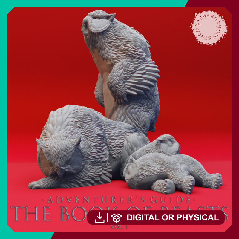 Owlbear Pack - Book of Beasts - Tabletop Miniatures (Pre-Supported)
