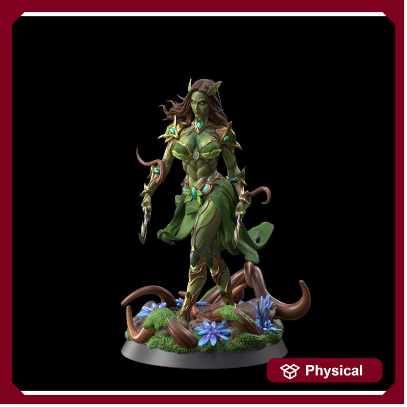 Female Fey Druid Circle of Land with Dual Scimitars, Fey Warlock | 28mm, 32mm,54mm,75mm, 100mm Scales | Dungeons & Dragons  5E | DM Stash - Only-Games