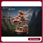 Female Tiefling Eldritch Knight Miniature | Sword Mage Fighter | UNPAINTED Resin - Only-Games