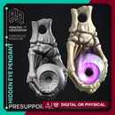 Hidden Eye Pendant - Prop -  PRESUPPORTED - Illustrated and Stats - 32mm scale