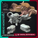 Bread Monsters - 4 Baked Monsters -  PRESUPPORTED - Illustrated and Stats - 32mm scale