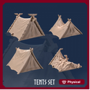 Tents Set (4 Models) - Tents - Camp - War Camp - Tent