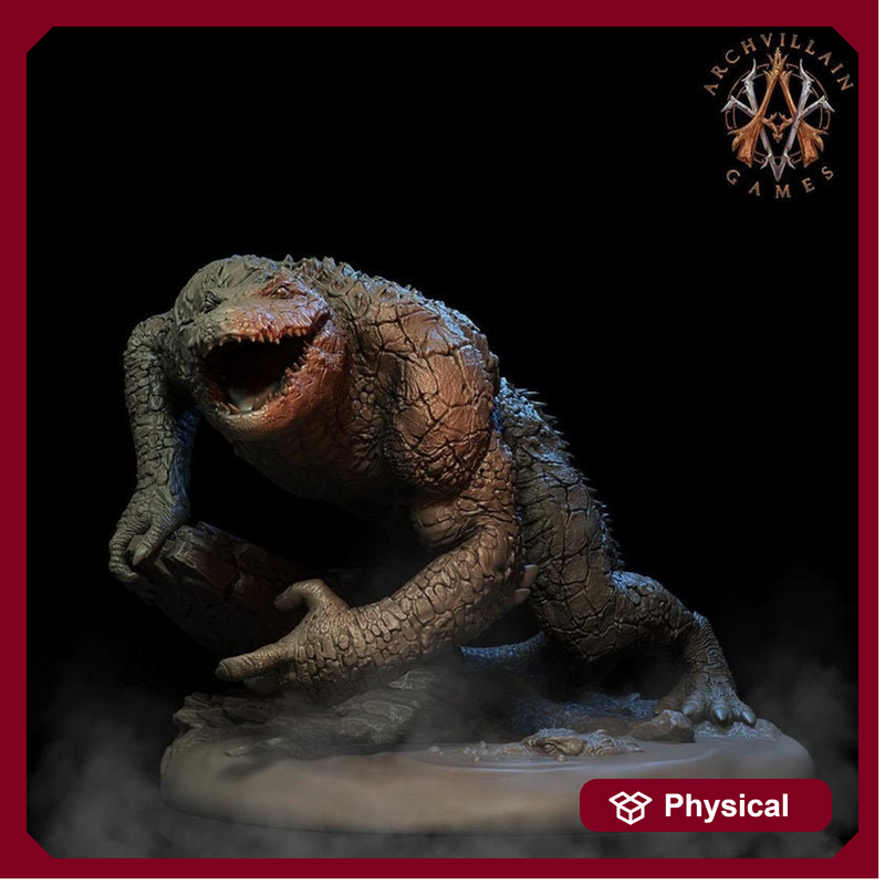 Lizardfolk Crocodilian Lizardman | 32mm scale 60mm | 28mm scale 55mm | Dungeons and Dragons Resin miniature | 3d printed |Unpainted Figure | - Only-Games