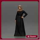 Arabic woman in Hijab Abaya Dress posing