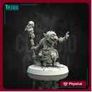(0123) Male goblin wizard sorceror druid with magic club