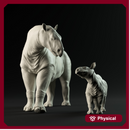 Paraceratherium mother and calf 1-35 scale