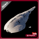 (1/16000) 4x Bulwark Mark I Battlecruiser