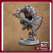 Dragonborn Paladin Fighter Sword Shield | 28mm, 32mm, 54mm,75mm,100mm Scale Resin figure Dungeons and Dragons D&D Pathfinder | Artisan Guild - Only-Games